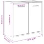 Armario lavabo baño madera ingeniería gris hormigón 60x33x60 cm