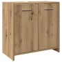 Mueble de lavabo de baño madera roble artisan 60x33x60 cm