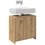 Mueble de lavabo de baño madera roble artisan 60x33x60 cm