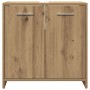 Mueble de lavabo de baño madera roble artisan 60x33x60 cm
