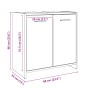 Mueble de lavabo de baño madera roble artisan 60x33x60 cm