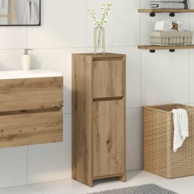 Armario de baño madera contrachapada roble artisan 30x30x95 cm