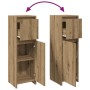 Armario de baño madera contrachapada roble artisan 30x30x95 cm