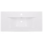 Lavabo encastrado de cerámica blanco 81x39,5x18,5 cm