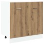 Mueble bajo fregadero "Lyon" roble artesanal 80x46x81,5 cm