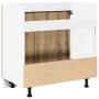 Mueble bajo fregadero "Lyon" roble artesanal 80x46x81,5 cm