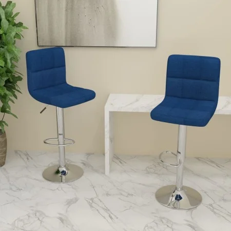 Küchenhocker 2 Einheiten aus blauem Stoff von vidaXL, Küchenhocker - Ref: Foro24-334243, Preis: 134,70 €, Rabatt: %