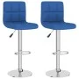 Taburetes de cocina 2 unidades tela azul de vidaXL, Taburetes de cocina - Ref: Foro24-334243, Precio: 134,70 €, Descuento: %