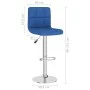 Taburetes de cocina 2 unidades tela azul de vidaXL, Taburetes de cocina - Ref: Foro24-334243, Precio: 134,70 €, Descuento: %