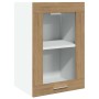 Vitrina colgante "Lyon" roble artesanal 40x31x60 cm madera de