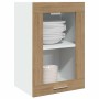 Vitrina colgante "Lyon" roble artesanal 40x31x60 cm madera de