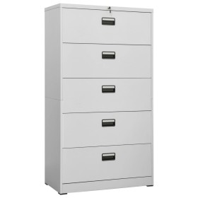 Light gray steel filing cabinet 90x46x164 cm by vidaXL, Filing cabinets - Ref: Foro24-336299, Price: 315,21 €, Discount: %