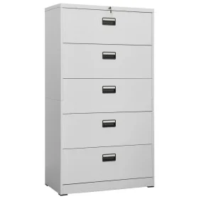 Light gray steel filing cabinet 90x46x164 cm by vidaXL, Filing cabinets - Ref: Foro24-336299, Price: 311,91 €, Discount: %