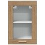 Vitrina colgante "Lyon" roble artesanal 40x31x60 cm madera de