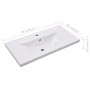 Lavabo encastrado de cerámica blanco 81x39,5x18,5 cm