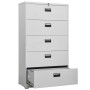 Hellgrauer Aktenschrank aus Stahl, 90 x 46 x 164 cm von vidaXL, Aktenschränke - Ref: Foro24-336299, Preis: 315,21 €, Rabatt: %