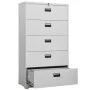 Light gray steel filing cabinet 90x46x164 cm by vidaXL, Filing cabinets - Ref: Foro24-336299, Price: 311,91 €, Discount: %