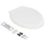 Weißer WC-Sitz mit Absenkautomatik und Schnellverschluss von vidaXL, Toiletten- und Bidetsitze - Ref: Foro24-145019, Preis: 2...