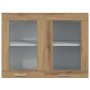 Vitrina colgante "Lyon" roble artesanal 80x31x60 cm madera de