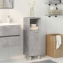 Armario de baño madera contrachapada gris 30x30x95 cm