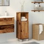Armario de baño madera contrachapada envejecida 30x30x95 cm