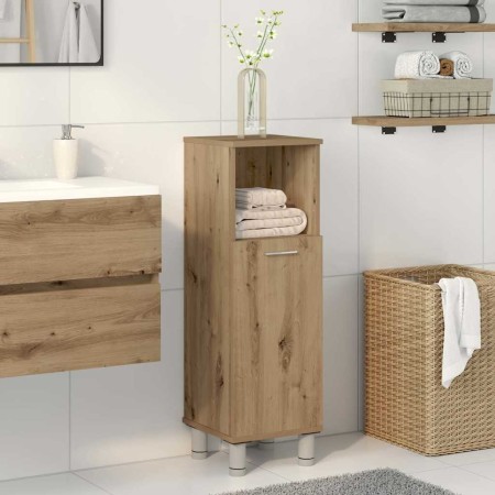 Armario de baño madera contrachapada roble artisan 30x30x95 cm