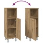 Armario de baño madera contrachapada roble artisan 30x30x95 cm
