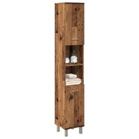 Armario de baño madera contrachapada envejecida 30x30x179 cm en Muebles de baño | Comprar online en Foro24