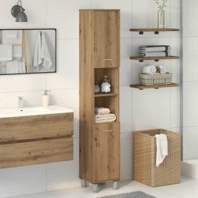 Mueble de baño madera de ingeniería roble artisan 30x30x179 cm en Muebles de baño | Comprar online en Foro24
