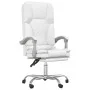 Silla de oficina reclinable masaje cuero sintético blanco de vidaXL, Sillas de oficina - Ref: Foro24-349682, Precio: 117,31 €...