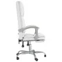 White synthetic leather massage reclining office chair by vidaXL, Office chairs - Ref: Foro24-349682, Price: 117,45 €, Discou...