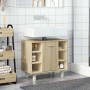 Armario de baño madera ingeniería roble Sonoma 60x32x53,5 cm