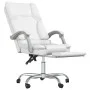 Silla de oficina reclinable masaje cuero sintético blanco de vidaXL, Sillas de oficina - Ref: Foro24-349682, Precio: 117,31 €...