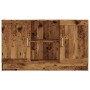 Aparador de madera ingeniería envejecida negro 120x30,5x70 cm