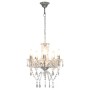 Runder Kronleuchter mit silbernen Kristallperlen 5xE14 von vidaXL, Lampen - Ref: Foro24-281601, Preis: 74,87 €, Rabatt: %