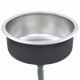 Fregadero de cocina con colador y sifón de acero inoxidable