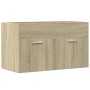 Armario para lavabo contrachapada color roble 80x38,5x46 cm