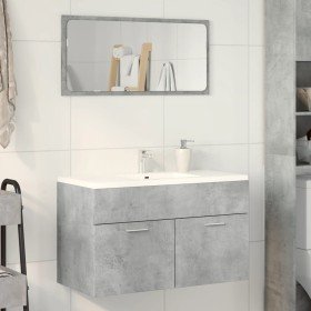 Armario para lavabo contrachapada gris hormigón 80x38,5x46 cm en Muebles de baño | Comprar online en Foro24