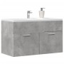 Armario para lavabo contrachapada gris hormigón 80x38,5x46 cm