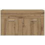 Mueble de lavabo de baño madera roble artisan 80x38,5x46 cm
