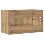 Mueble de lavabo de baño madera roble artisan 80x38,5x46 cm