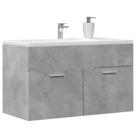 Mueble de lavabo madera ingeniería gris hormigón 90x38,5x46 cm en Muebles de baño | Comprar online en Foro24