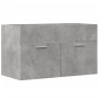 Mueble de lavabo madera ingeniería gris hormigón 90x38,5x46 cm