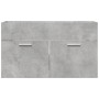Mueble de lavabo madera ingeniería gris hormigón 90x38,5x46 cm