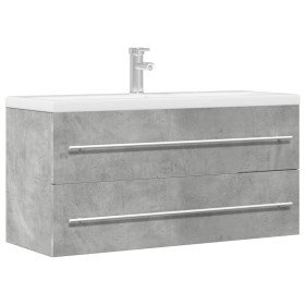 Armario para lavabo contrachapada gris hormigón 100x38,5x48 cm en Muebles de baño | Comprar online en Foro24