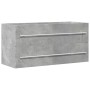 Armario para lavabo contrachapada gris hormigón 100x38,5x48 cm