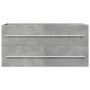 Armario para lavabo contrachapada gris hormigón 100x38,5x48 cm