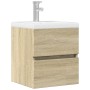Armario de lavabo madera ingeniería roble Sonoma 41x38,5x45 cm