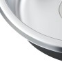 Fregadero de cocina con colador y sifón de acero inoxidable