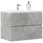 Mueble de baño madera de ingeniería gris hormigón 60x38,5x45 cm